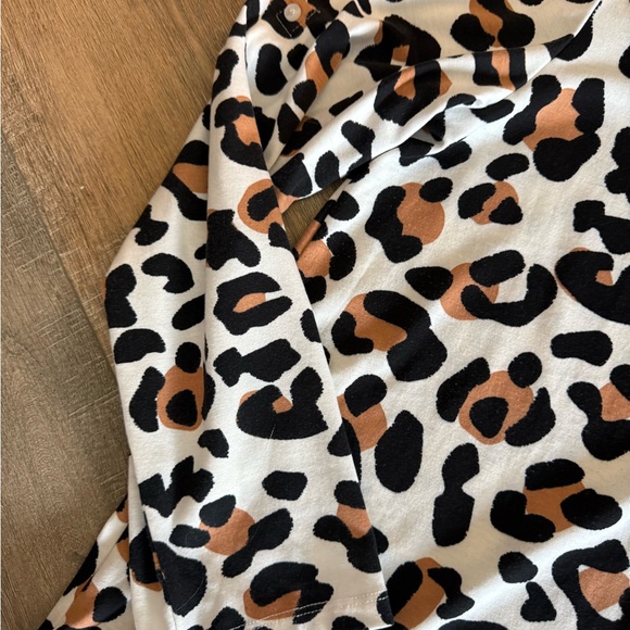 LuLaRoe Animal Print Blouse in Black, Brown, and Cream - Picture 2 of 5